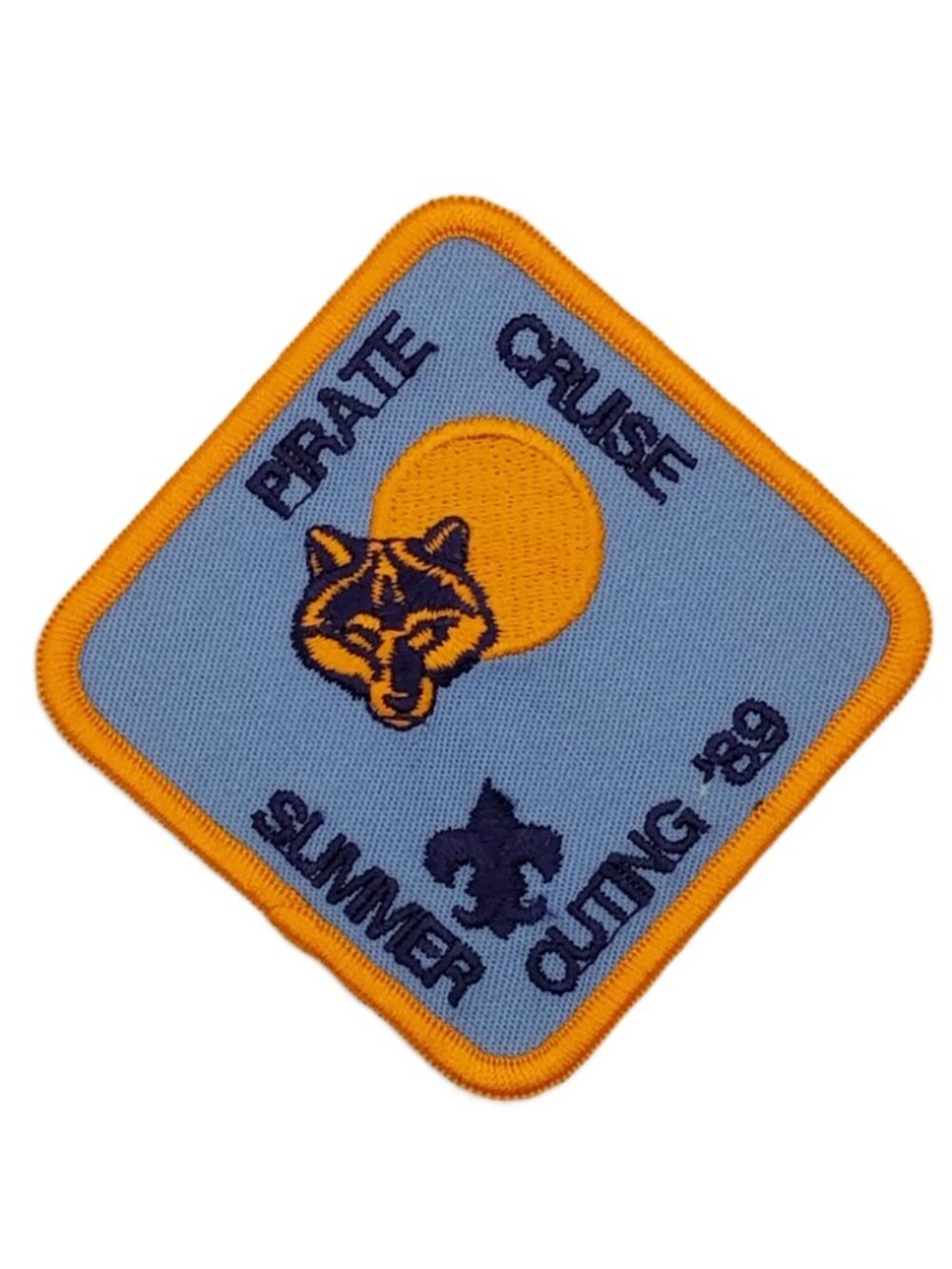 Pirate Cruise 1989 Cub Scout Patch Blue Gold BSA Summer Outing 4 Inch